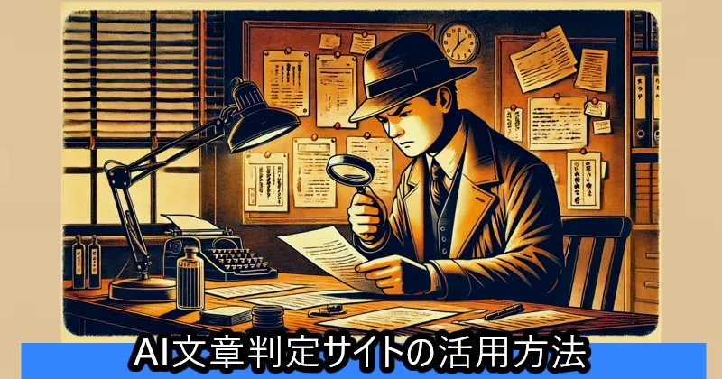 イメージ画像：AI文章の判定を調べる探偵