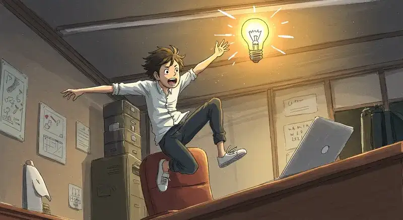 ひらめいて猛スピードで作業を始める人