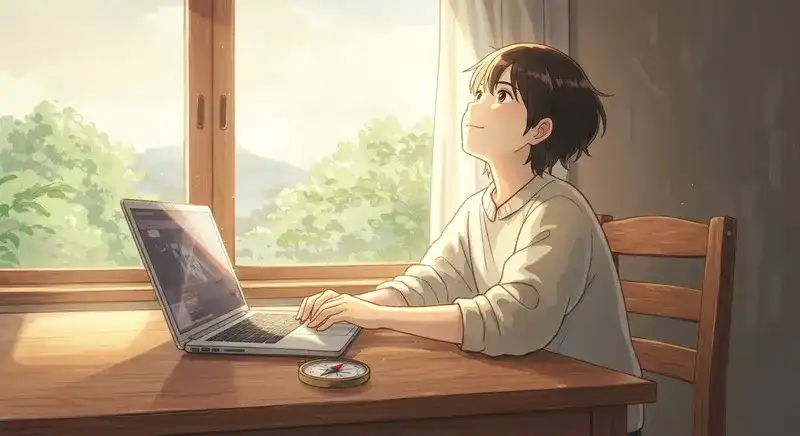 希望を抱いている男性