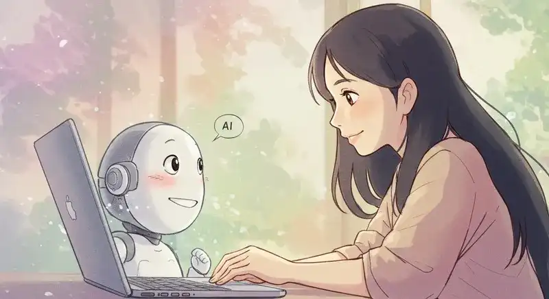 AIに相談する女性の様子