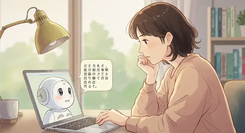 AIに相談する女性の様子