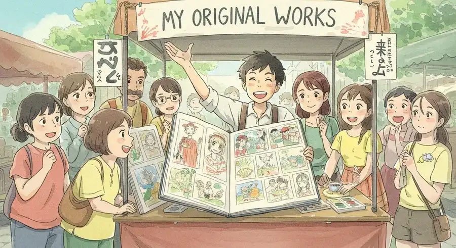 小さなフレンドリーなアートマーケット