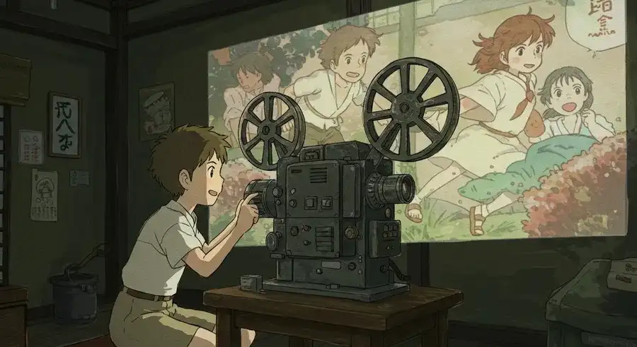 AI漫画作品をアプリで動画化するイメージイラスト-