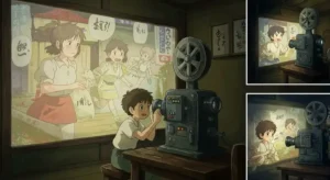 AI漫画作品をアプリで動画化するイメージイラスト-