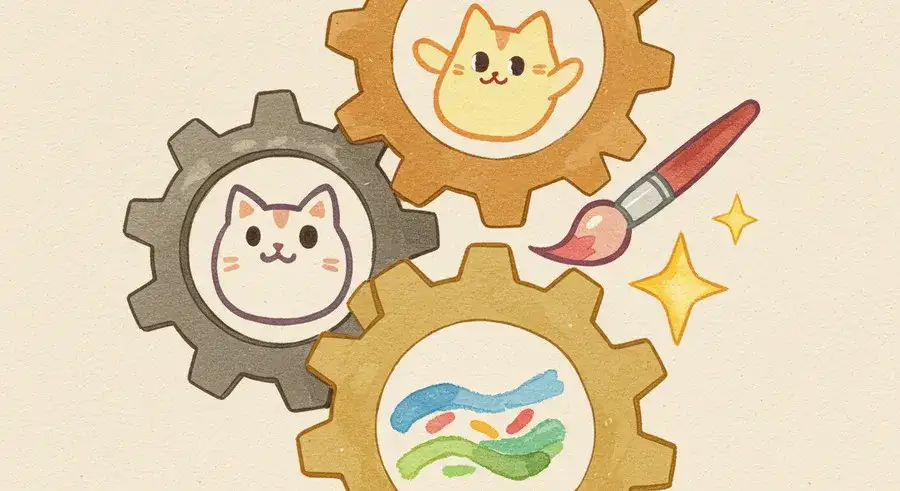 3つの歯車が噛み合う様子-resized