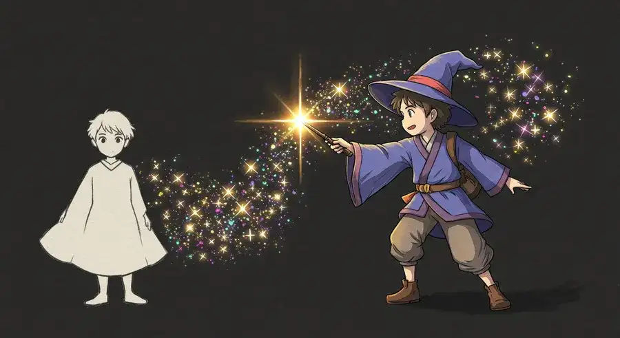 魔法使いが絵を豪華に変える-resized