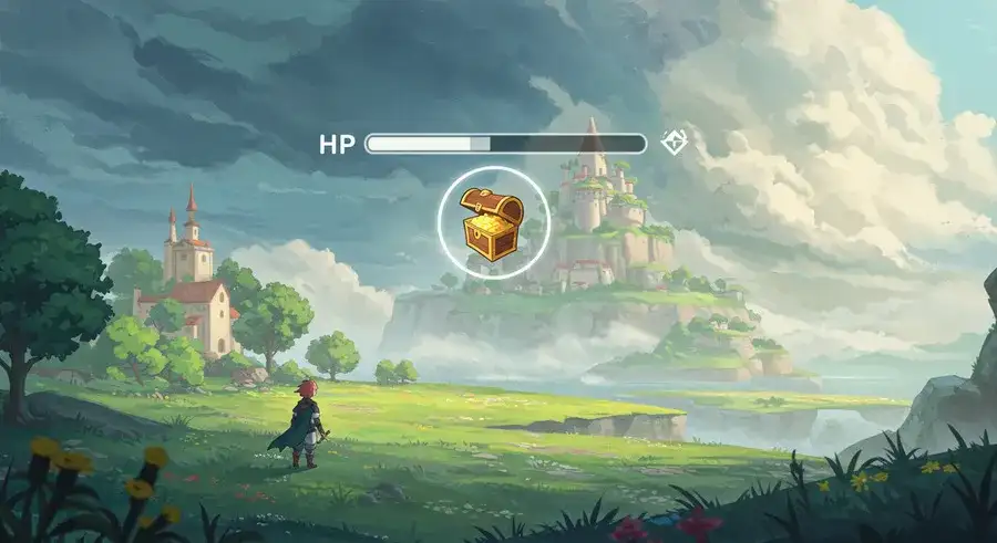 風景画に浮かぶゲームのUI-resized