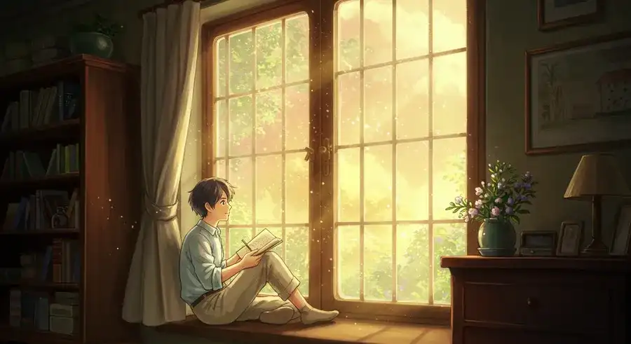 DomoAIの使い方を学び始める人物のイラスト-