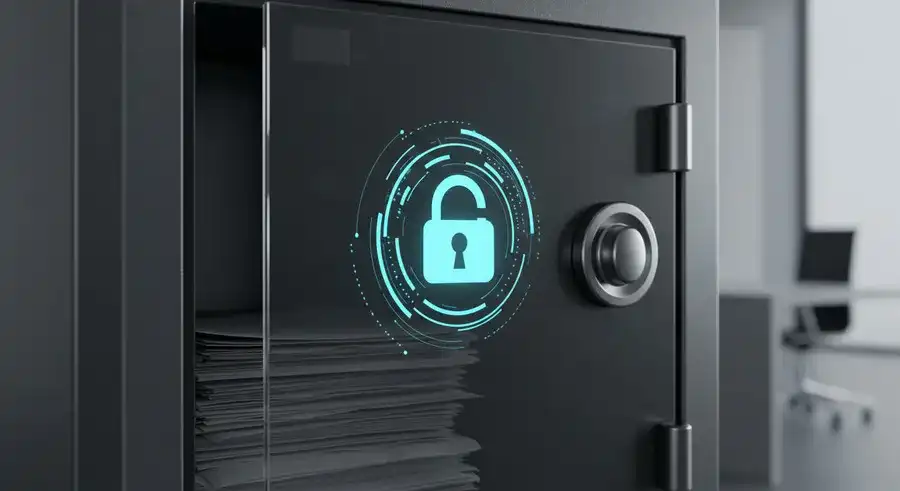 NotebookLMのセキュリティと情報漏洩対策を象徴する画像