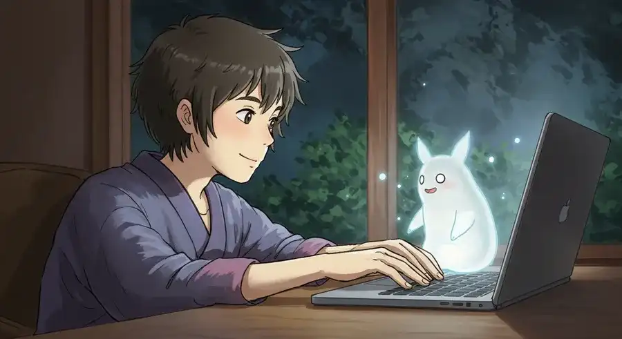 バイブコーディングの使い方。AIと対話する開発者。